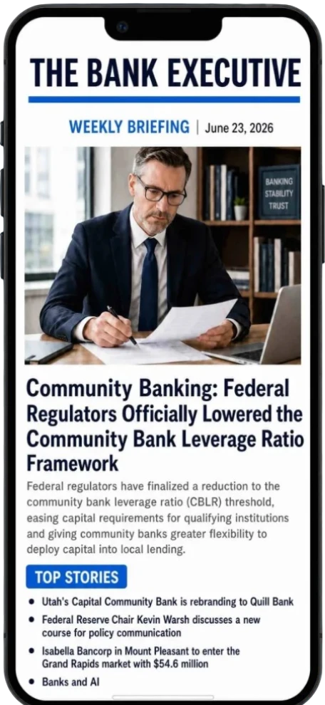 The Bank Executive Newsletter Iphone and Android